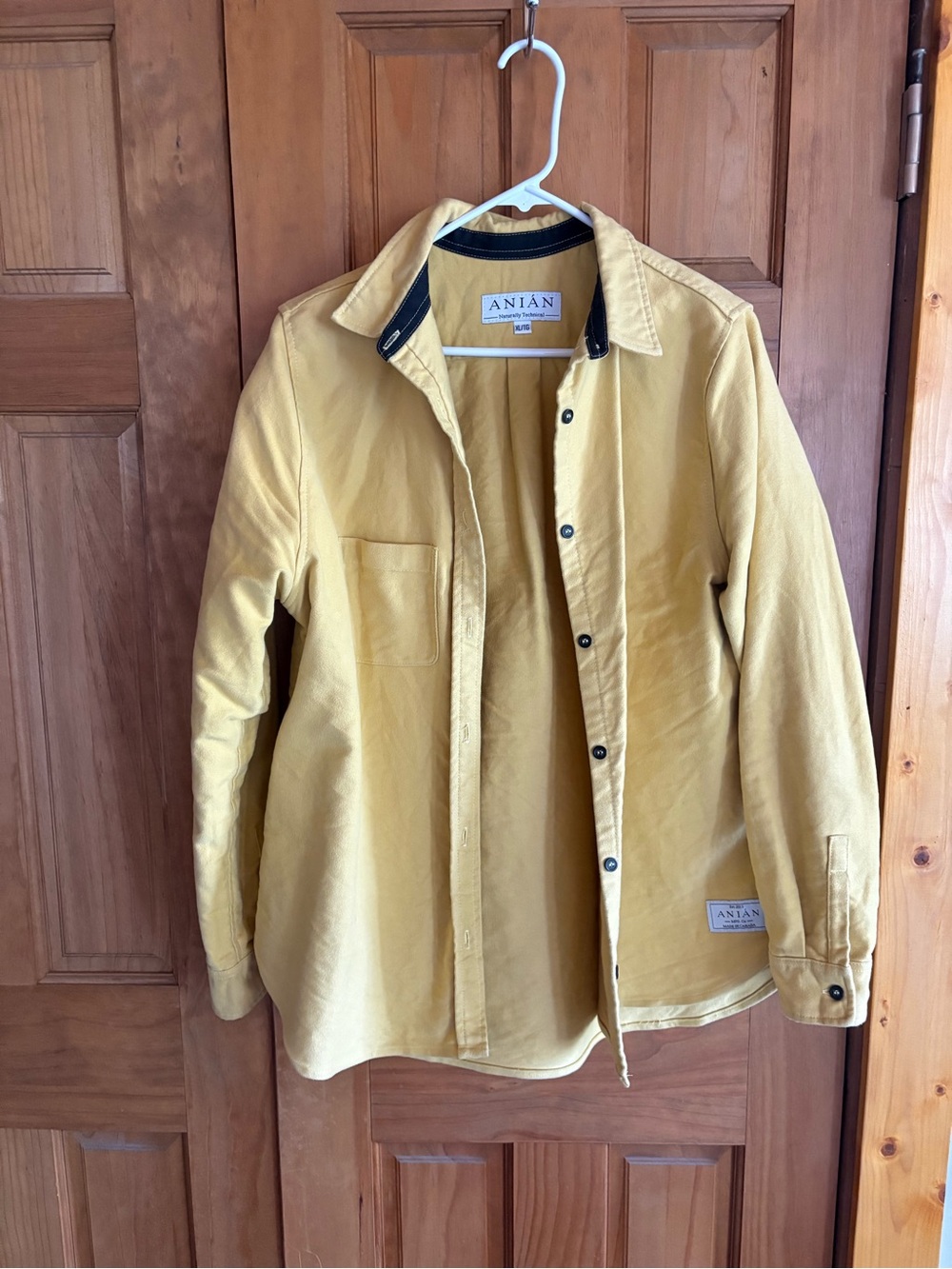 Anian Women's Mustard Yellow Lightweight Shirt Jacket